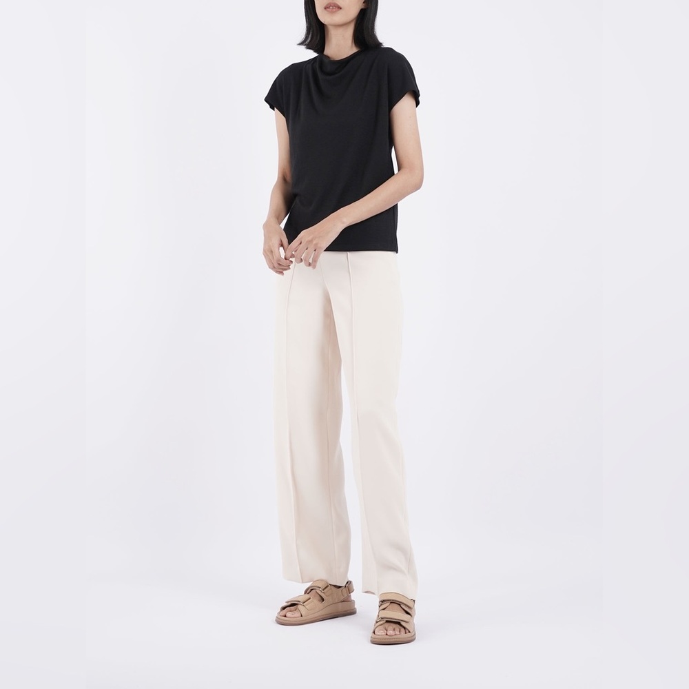 Vince Cream Wide-Leg Trousers